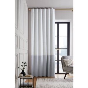 COPY - Project 62 Gray/ White Modern Colorblock 1 Piece Panel 50” W x 108” H